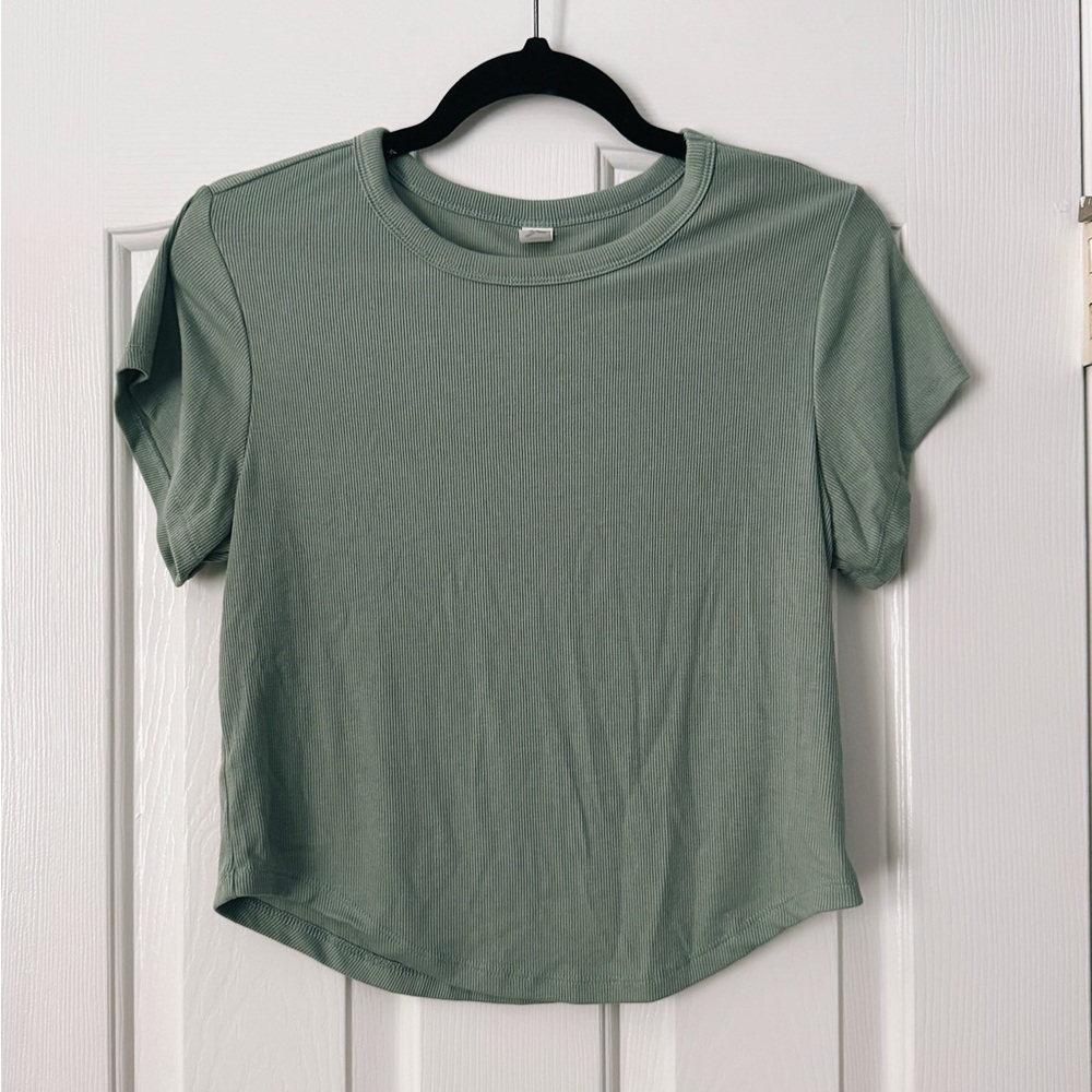 Old Navy | Ultralite Green Crop Top
